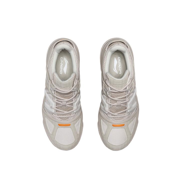 Li Ning Cushioning Slip Resistant Abrasion Resistant Low top Sports Casual Shoes Men's Gray AGCQ143-1