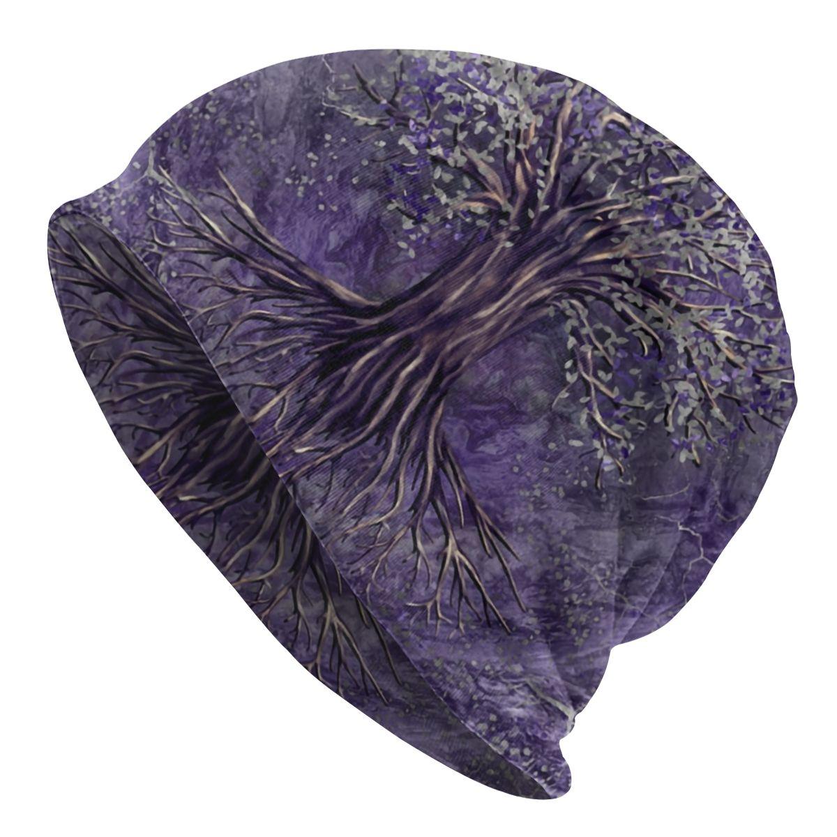 

Custom Tree Of Life Bonnet Femme Fashion Knitting Hat For Unisex WoUnisex Winter Warm Beanies Caps One Size