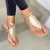 Summer Flat Women Sandals Gladiator Black Open Toe Ladies Beach Sandals Roman Buckle Strap Female Shoes  Big Size Flip Flops
