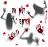 YFFSFDC Halloween Sticker Set of Removable Electrostatic Window Bloody Perfect for Halloween Haunted and Room Decor Decorations, 9, Stickers,