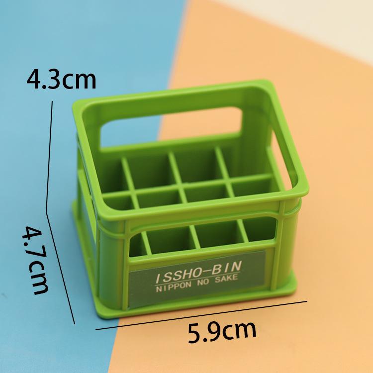 Japanese Bo11 Doll House Mini Simulation Beer Frame Beverage Basket Miniature Model Shooting Props Play House Toy