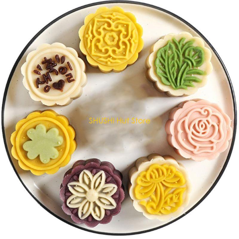 25g Dessert Pressing Molds Flower Pattern Baking Pastries Molds Plastic Texture D57B