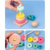 Montessori Wooden Toys Childhood Toy Children Kids Colorful Wooden Blocks