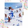 Disney 5D diamond painting set DIY handmade diamond painting art production Olaf and Snowball Fight diamond decorative painting