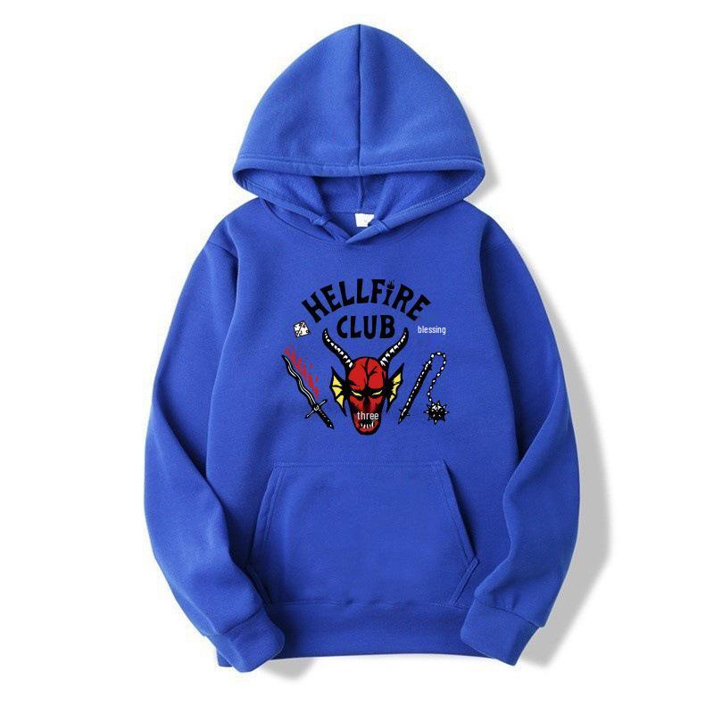 2025 Kids' Stranger Things Hellfire Club Fleece Hoodie for Autumn/Winter
