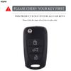 Golden TPU Car Flip Key Case Cover For Hyundai I20 I30 Ix20 Ix35 Elantra Accent For KIA Sportage Rio 3 Soul Optima Ceed K5 K2