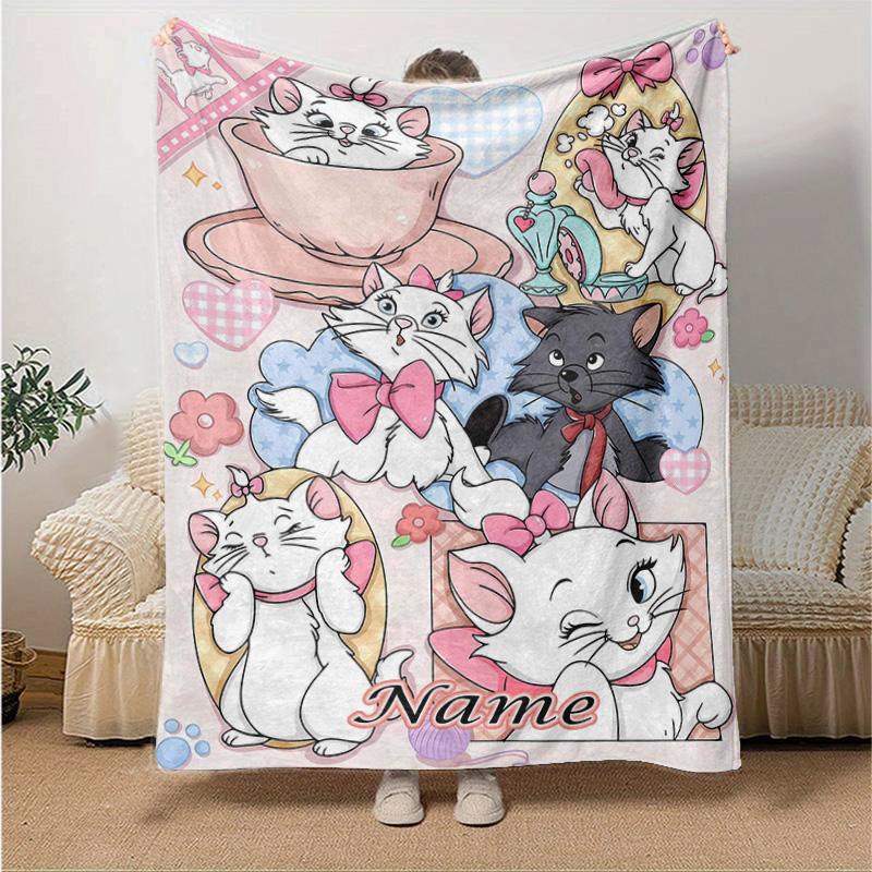 Custom 1pc Artemis Cats Tea Party Blanket, Soft And Comfortable Blanket, Casual Warm, Camping Travel Blanket, Birthday Gift Q910115