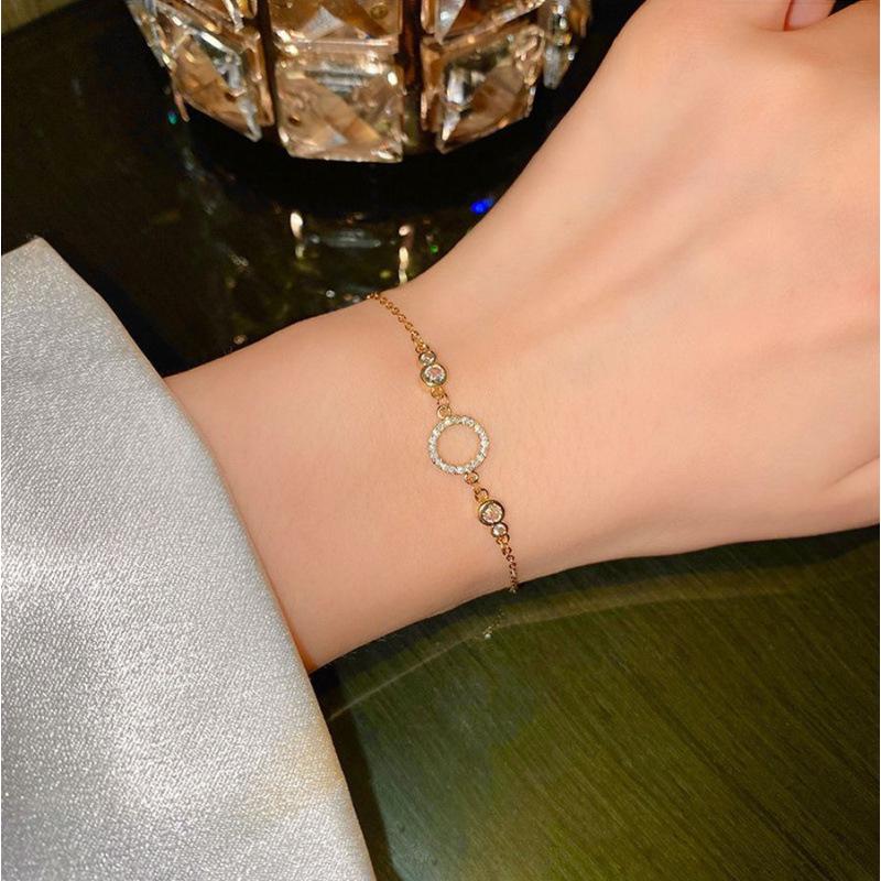 Korean Style Minimalist Zirconium Titanium Steel Bracelet - Retro Internet Celebrity Fashion