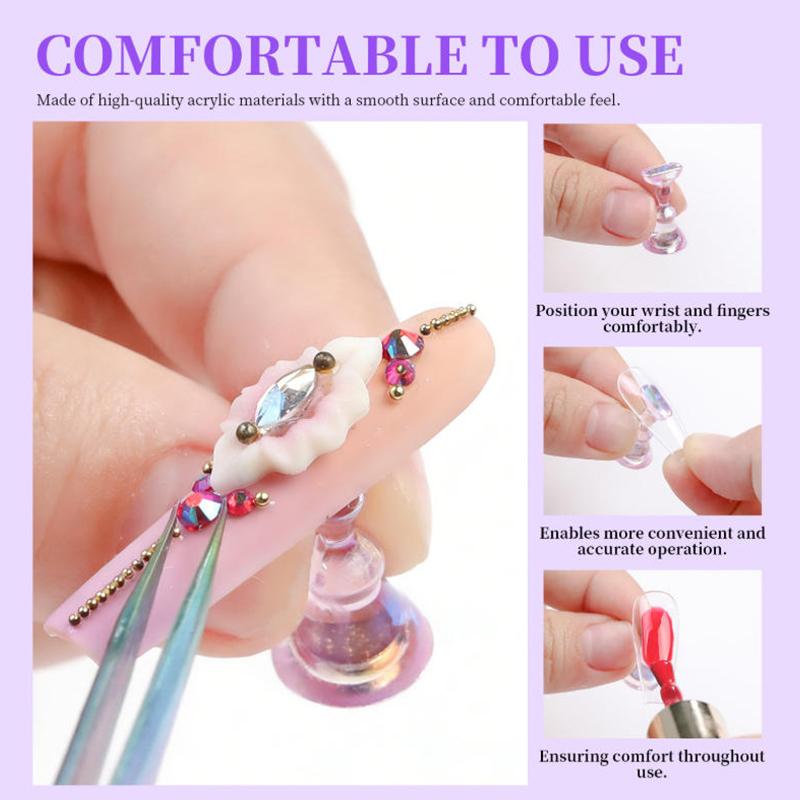Butterfly Magnetic Nail Holder Stands Glowing Manicure Practice Training Display Stand Magnetic Press On Nail Practice Fake Nail