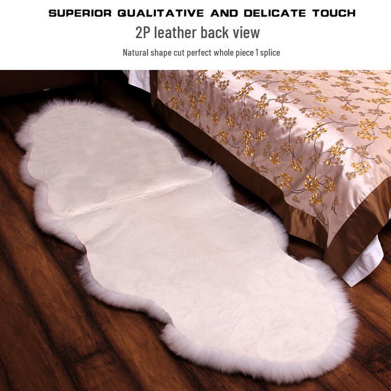 Sheepskin Wool Sofa and Chair Cushion - Irregular Shape for Bedroom, Bay Window, or Floor-to-Ceiling Use