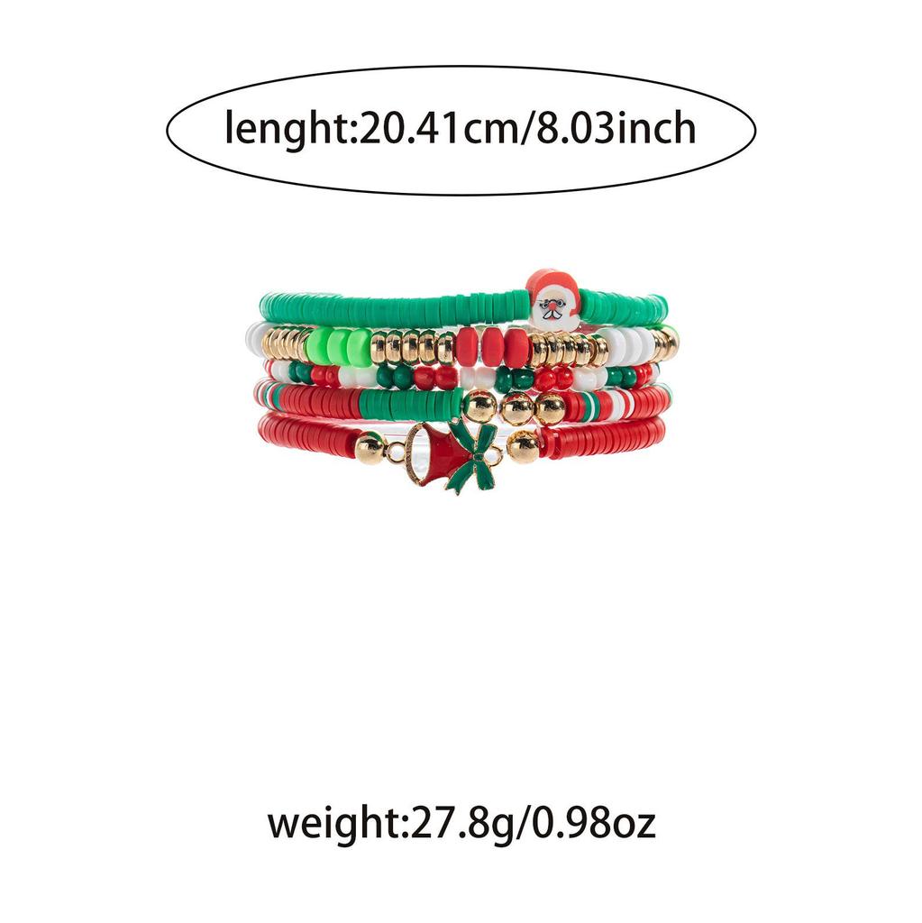 European & American Christmas Reindeer Beaded Bracelet: Creative Women's Holiday Jewelry