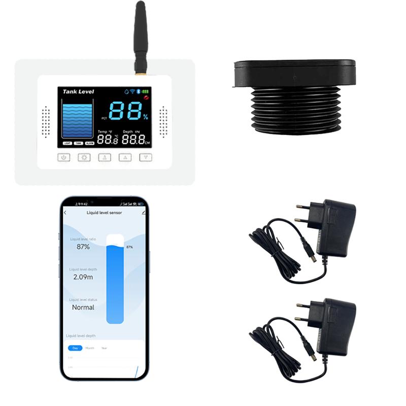 EPTTECH TLC2326LS-WL Wifi Tank Level Monitor Tuya Smart Life Water Oil Level Sensor 433MHz LCD Display Mobile Indicator Alarm