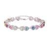 Candy Color Natural Tourmaline Bracelet Women'S S925 Silver Jewelry Xiaohongshu