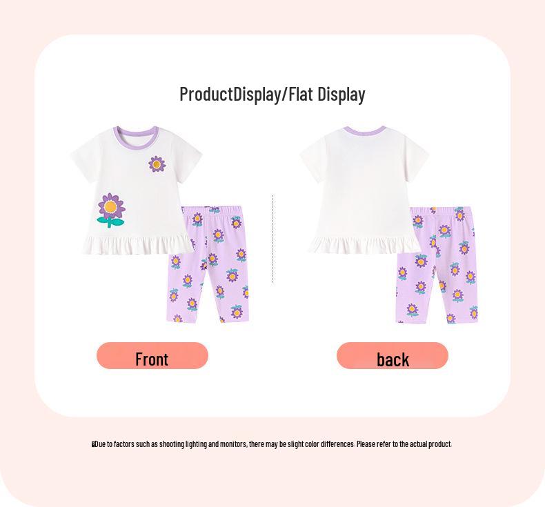 Little Maven Summer Baby Girls' Short-Sleeve Two-Piece Set - European & American Style