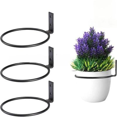 Iron Circular Flower Basket Rack Wall Mounted Outdoor Indoor Potted Plant Storage Rack Wall Mounted Hook