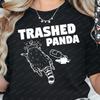 Funny Trashed Panda Racoon Gets Drunk Trashed Panda TShirt Drunken Raccoon Style Graphic Tee Women Clothing Graphic T Shirts