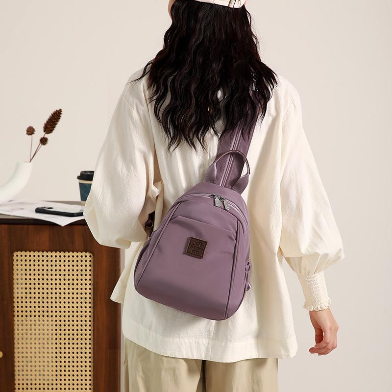 Schoolbag Multi-purpose Backpack Women's 1011 New Oxford Cloth Casual Versatile Outdoor Travel Mountaineering Small Backpack Oblique Cross Breast Bag