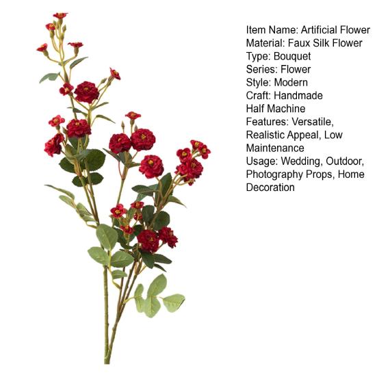 Artificial Flowers Fake Silk Ani Little Rose Realistic Fake Flowers Indoor Outdoor Decoration Wedding Garden Event Photography Prop