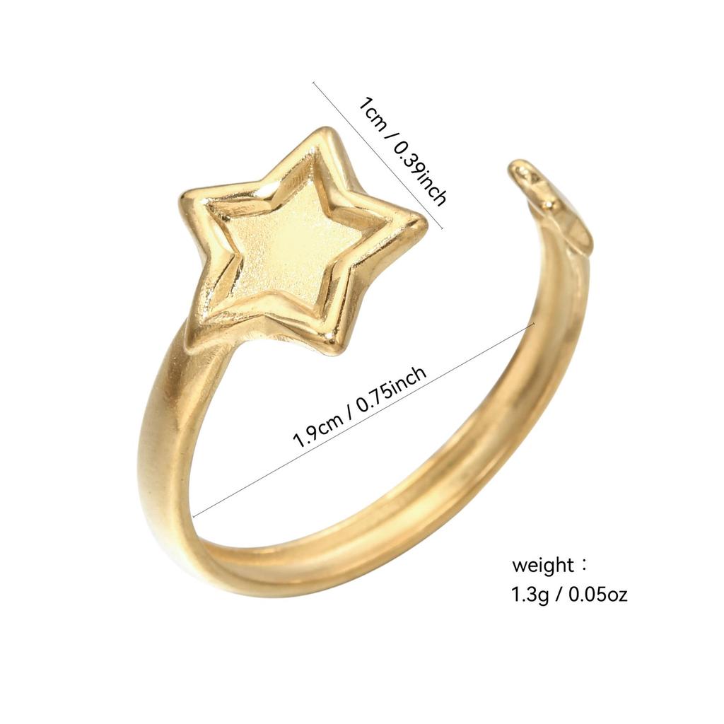 European & American Stainless Steel Hollow Round Ring - Fashionable, Simple, Versatile