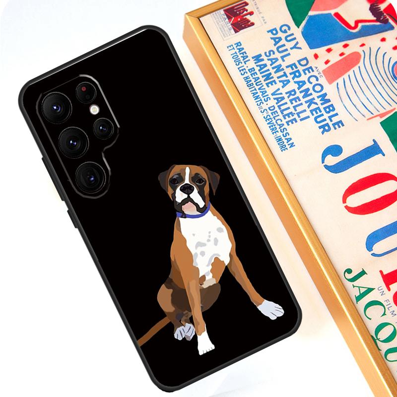 Boxer Dog Case For Samsung Galaxy S24 S23 S22 Ultra Note 20 10 Plus S8 S9 S10 S20 FE S21 FE Cover