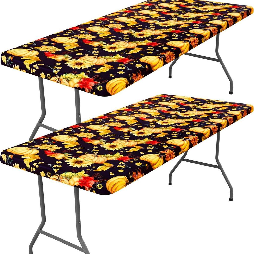 Milk Silk Elastic Table Cover - Semi-Enclosed, Dustproof Rectangular Cloth for Outdoor Parties & Festivals