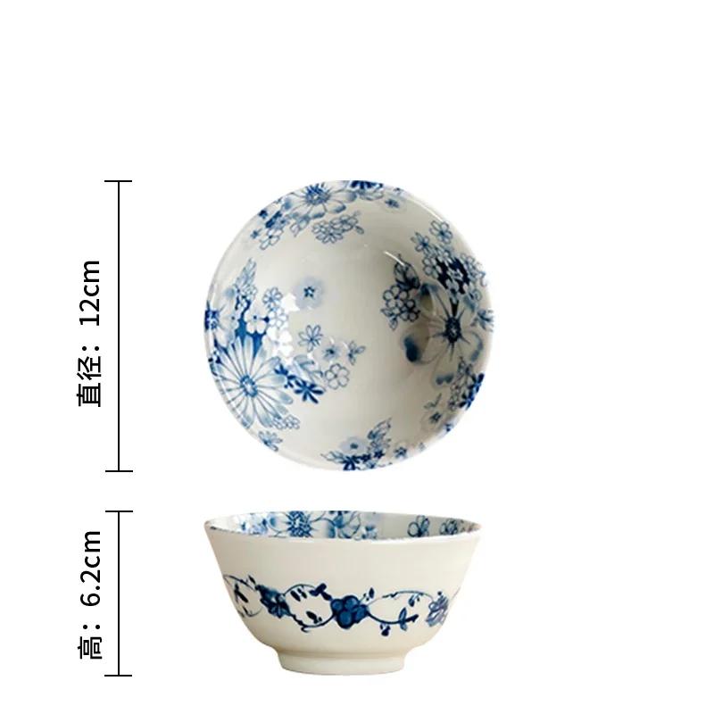 Retro Style Flowers Ceramic Plate Home Daily Afternoon Tea Dessert Snack Plates High End Restaurant Delicious Dishes Soup Plate