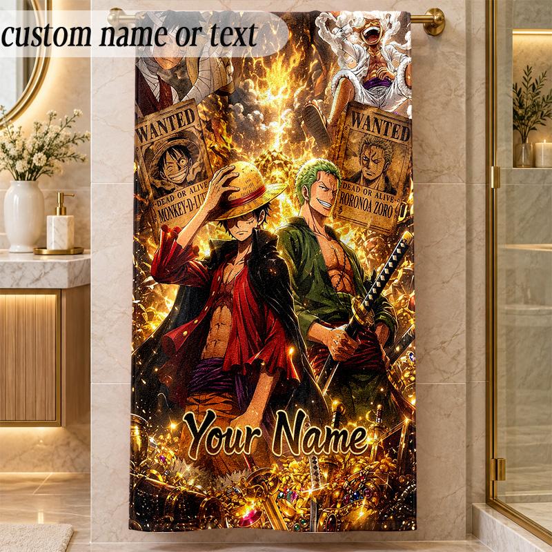 Beach TowelOne Piece Custom Name Text Personalized Soft Towel for Beach Pool Indoor Home Decor Gift