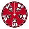 Reindeer Snowman Print Christmas Tree Skirt, Christmas Base Skirt, Tree Decoration Apron