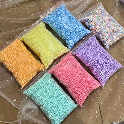 1 torba Renkli Makaron Köpük Top Hediye Paketleme Aksesuarları Lafite Çim Zarif Hediye Kutusu Süslemesi Sürpriz Köpük Top Kendin Yap