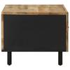  Coffee Table, Black, 80x50x40 Cm, Solid Rough Mango Wood