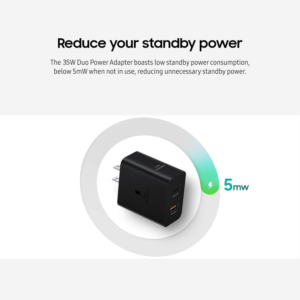 PD35W Dual USB Charger for Samsung S24/S25/Note20 Ultra - US/EU Standard Fast Charging Adapter
