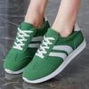 Fashion Green Leather Sneakers Women Casual Vulcanize Shoes Spring Low Top Platform Mixed Colors Women's Running Sports Shoes Lace Up