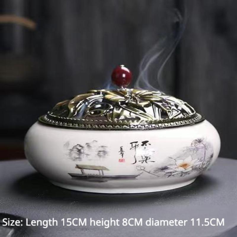 Ceramic Censer Stick Incense Holder Home Ancestral Hall Interior Zen Tea Ceremony Office Bedroom Decoration Aromath Appliances
