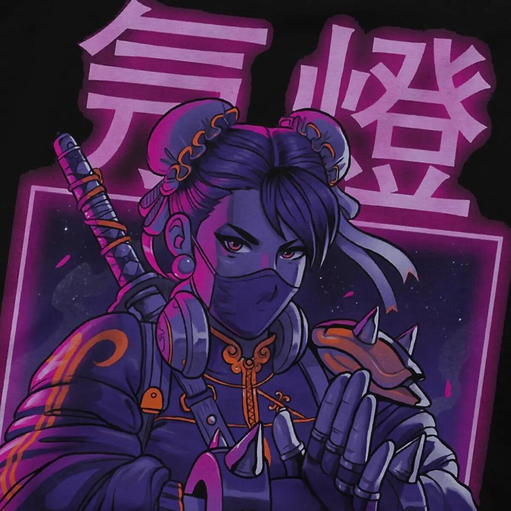 Street Fighter Unisex TShirt Chun Li Neon Spring Fashion T Shirt Harajuku Streetwear New Trend