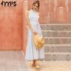 YYFS Women's Fashion Summer Spring Polka Dot Print Sleeveless Casual Dresses