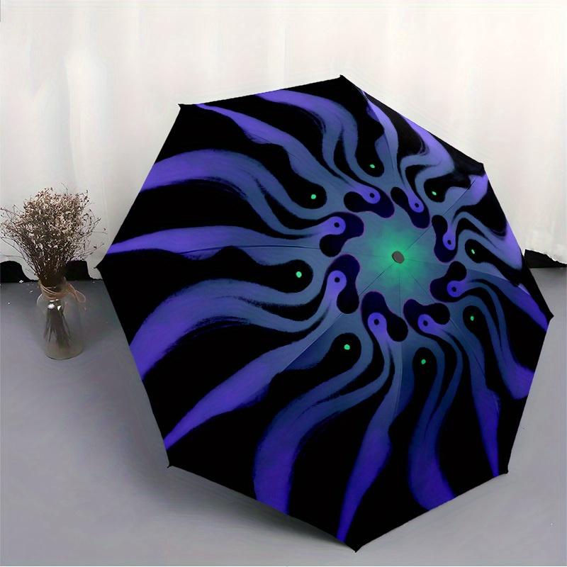 1pc Abstract Mandala DesignAutomatic Open/close, All-Season Portable Folding Umbrella for Friends, Travel, Everyday, Events - Compact Paraso