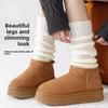 Ladies Autumn and Winter Warm Coarse Knit Calf Pile Pile Socks