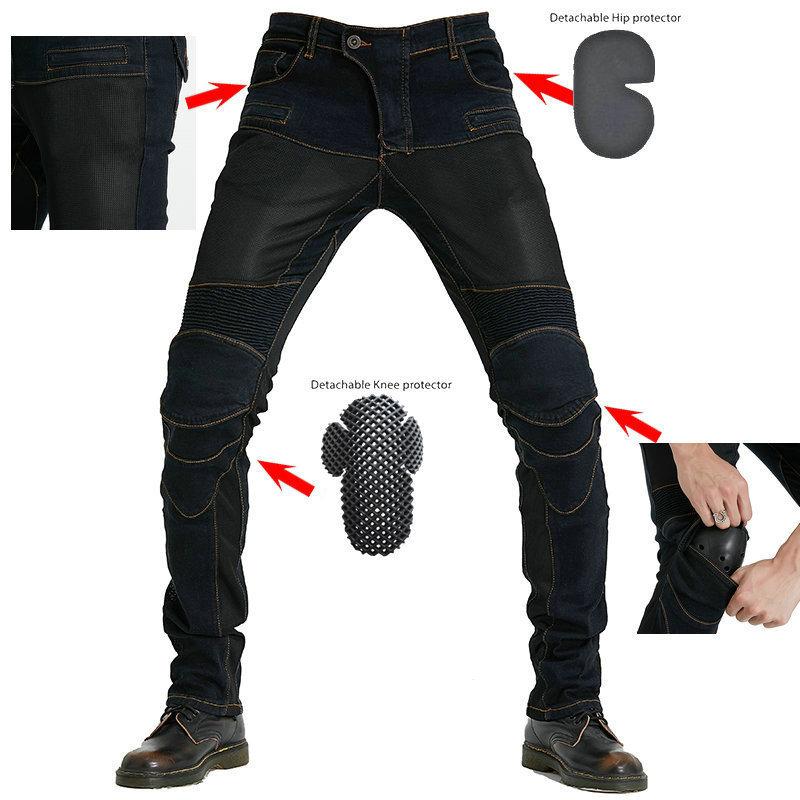 

VOLERO+мотоциклетні джинси для чоловіків і жінок+велосипедні штани+сітчасті мотоциклетні штани проти падіння+стандартне захисне спорядження M чорний