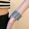 Leopard Print Striped Acrylic Bangle Geometric Smudged Hand Ring Simple Open Wide Bracelet  Gift