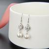 Tancise Women 925 Silver Artificial Pearl Earrings Wedding Party Gift