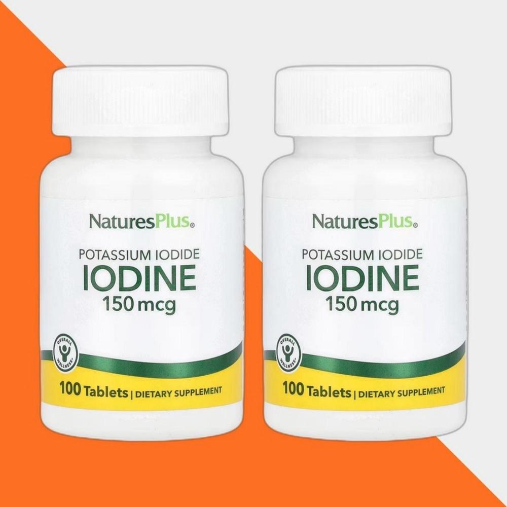 Nature's Plus Iodine Potassium Iodide 150mcg 100 Tablets 2 pcs
