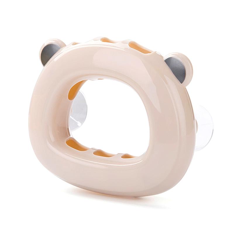 Creative Suction Cup Toothbrush Holder Wall Mounted 3 Slots Toothbrush Rack Punch-Free Wall Shelves Hooks