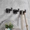 Metal Robe Hooks Black Bronze Wall Mount Hooks For Hanging Keys Clothes Hanger Door Robe Hook Bathroom Accessories FR209