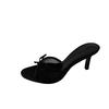 2025 New Open-toe One-word Mesh High-heeled Cool Slippers Women