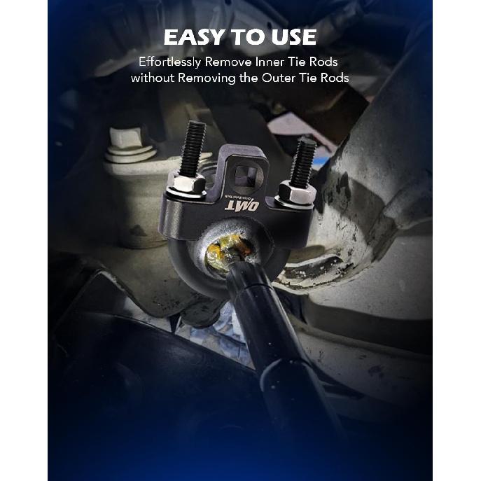 Orion Motor Tech Inner Tie Rod Removal Tool, 3/8   Low-Profile Inner Tie Rod Tool and 27-44mm Tie Rod End Wrench Tool with 1/2  Drive, Universal Tie