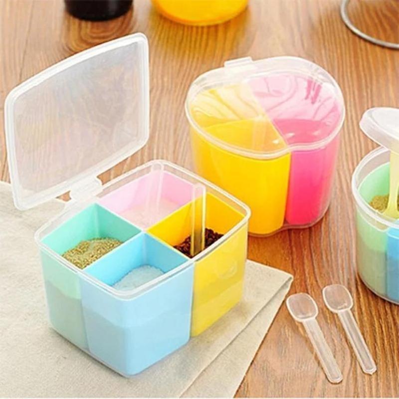 1 Pezzo Scatola Spezie Divisa in Plastica Barattolo Condimenti Cucina Scatola Condimenti Creativa Zuccheriera Saliera Accessori Cucina