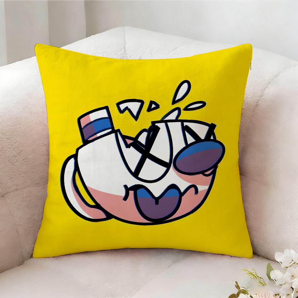 C-cuphead Anime Pillow Case Pillowcase, Double-sided Printed, Sofa Cushion, Bedroom Headboard Pillow