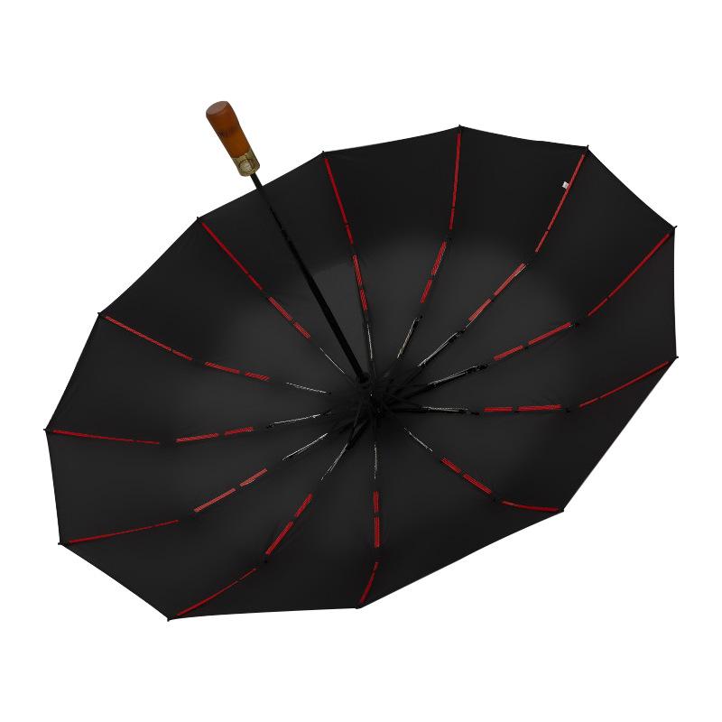 Automatic gentleman log handle, advanced sense umbrella, enlarged thickened reinforced umbrella, men's and women's sun umbrella