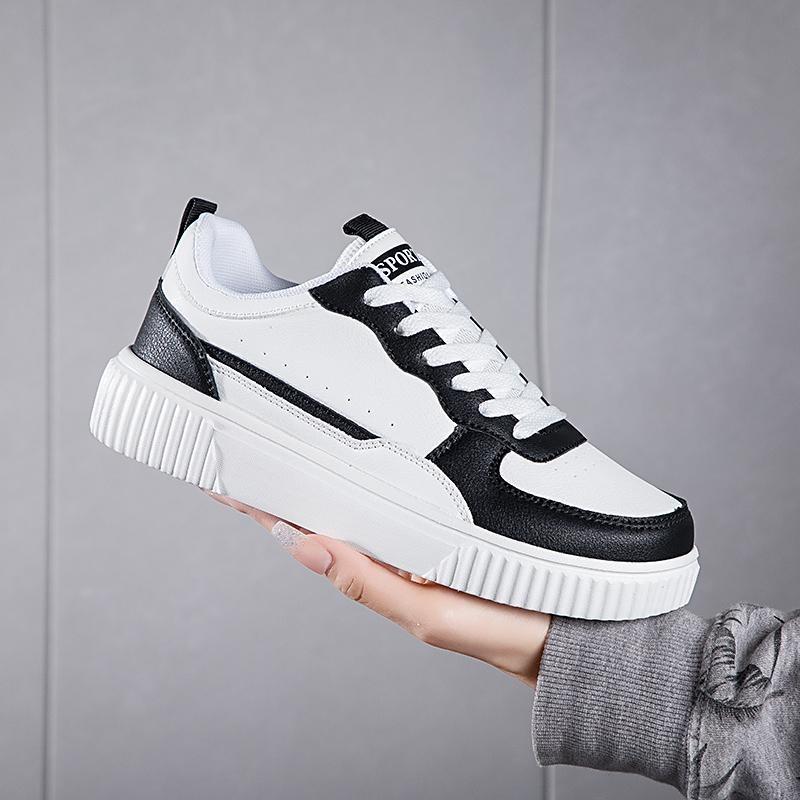 Large Size 36-45 Women's Men Sneakers Spring Autumn Breathable Sports Running Shoes Fashion Versatile Men's Leather Casual Shoes