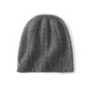 Women's High-End Cashmere Cable Knit Hat - Thickened Warm Fashion for Autumn/Winter 2025